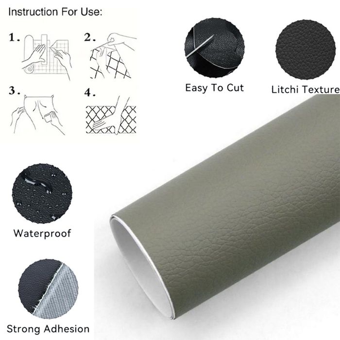 Самоклеящаяся кожанная нашивка для кожанной обивки диванов и мебели