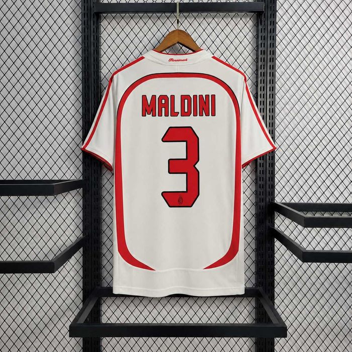 Tricou Ac Milan Away Kit 06/07 Retro - Maldini 3 Fan Version