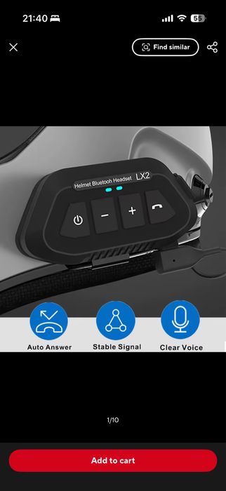 Helmet Bluetooh headset