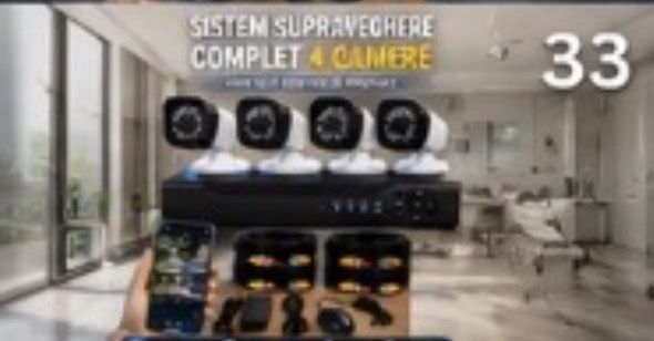 Vindem si Montam Camere Supraveghere Video KIT Complet 4/8/12 CAMERE
