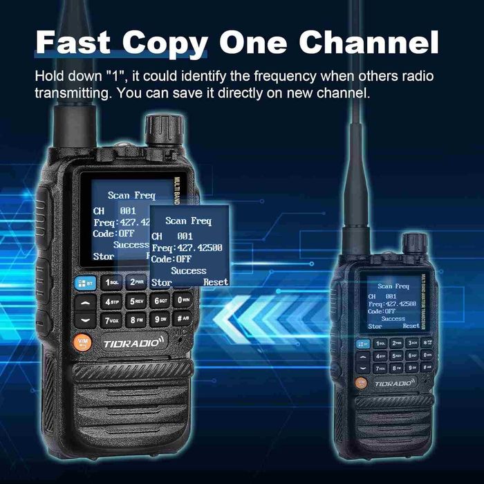 Statii Emisie-Receptie TIDRADIO TD-H3 5W Walkie Talkie VHF UHF AIRBAND