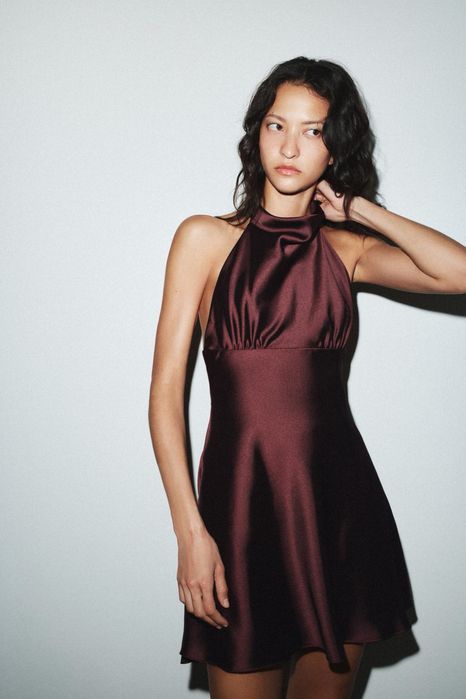 Сатенена рокля ZARA