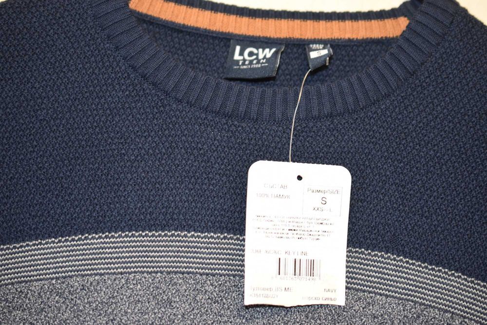 НОВА Блуза детска LCW WAIKIKI TEEN размер S плетена тъмносин цвят