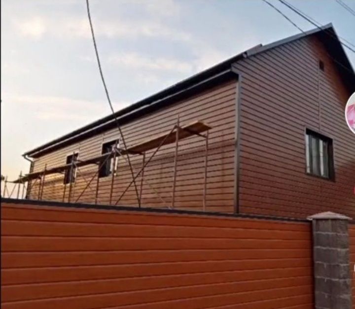 Фасадные работы Сайдинг, водостоки, франтоны карнизы, общивка АЗС част