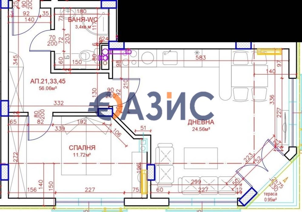 Продава се Двустаен апартамент в Бургас, Център - 73 кв.м за 507 €/кв.м - Снимка #7