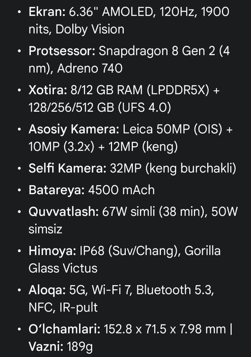 Xiaomi 13 Global  versiya