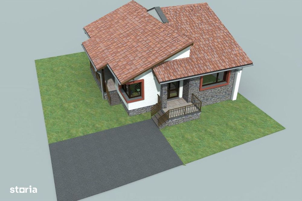 Casa noua single, 9 arii teren,  4 camere, gard, pivnita  Livezeni