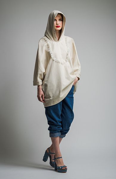 Hanorac panza, Nicoleta Obis, bej, marime universala, nou