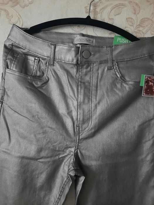 Blugi argintii metalizați damă