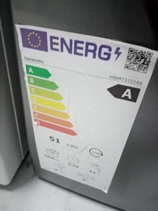 Mașina de spălat rufe 10 kg Hanseatic auto dose clasa A!!!