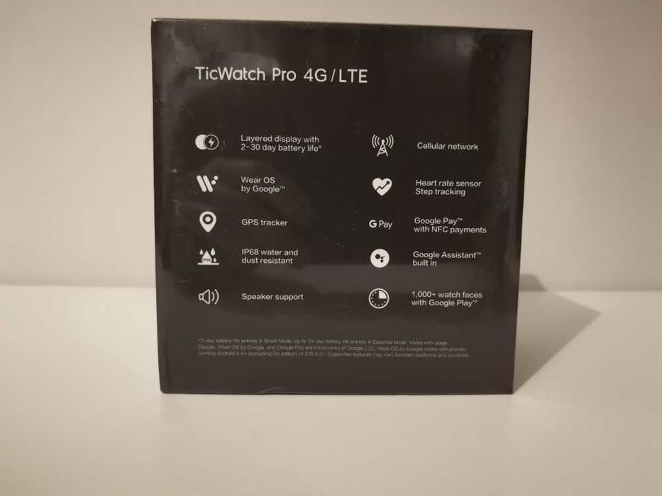TicWatch Pro 4G/LTE (WF11018), nou, sigilat, neactivat.