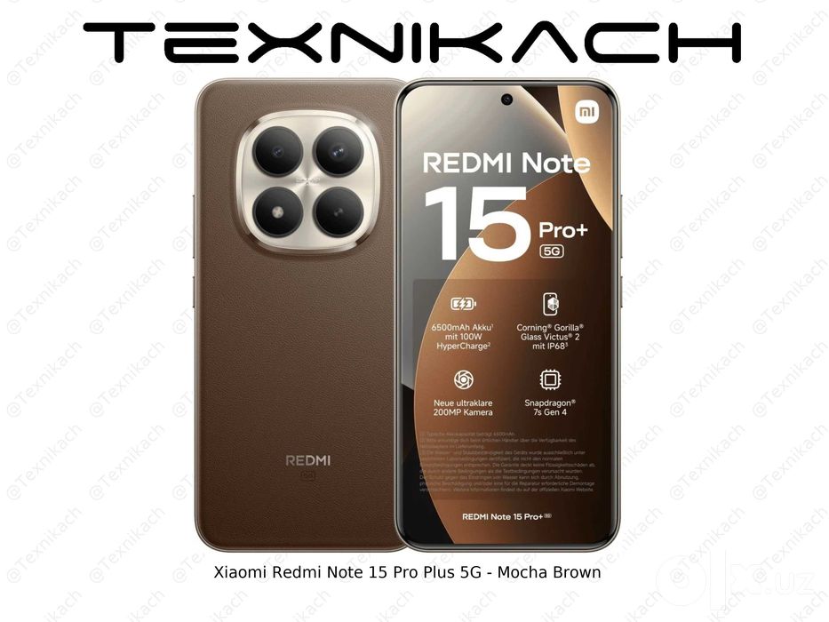 Xiaomi Redmi Note 15 Pro Plus 5G • Yetkazib berish • Tekshirib to‘lash