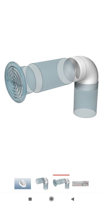 Колено для воздухоотвода 125мм