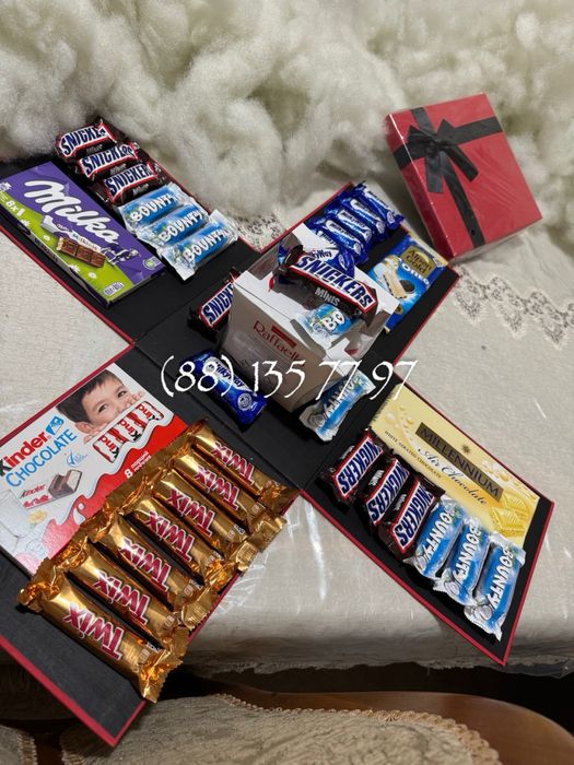 Шокобоксы подарочные коробки с шоколадами