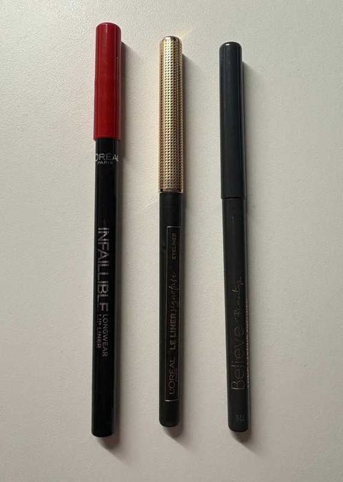 Lot Creioane de buze si de ochi L Oreal Paris si Believe Beauty noi