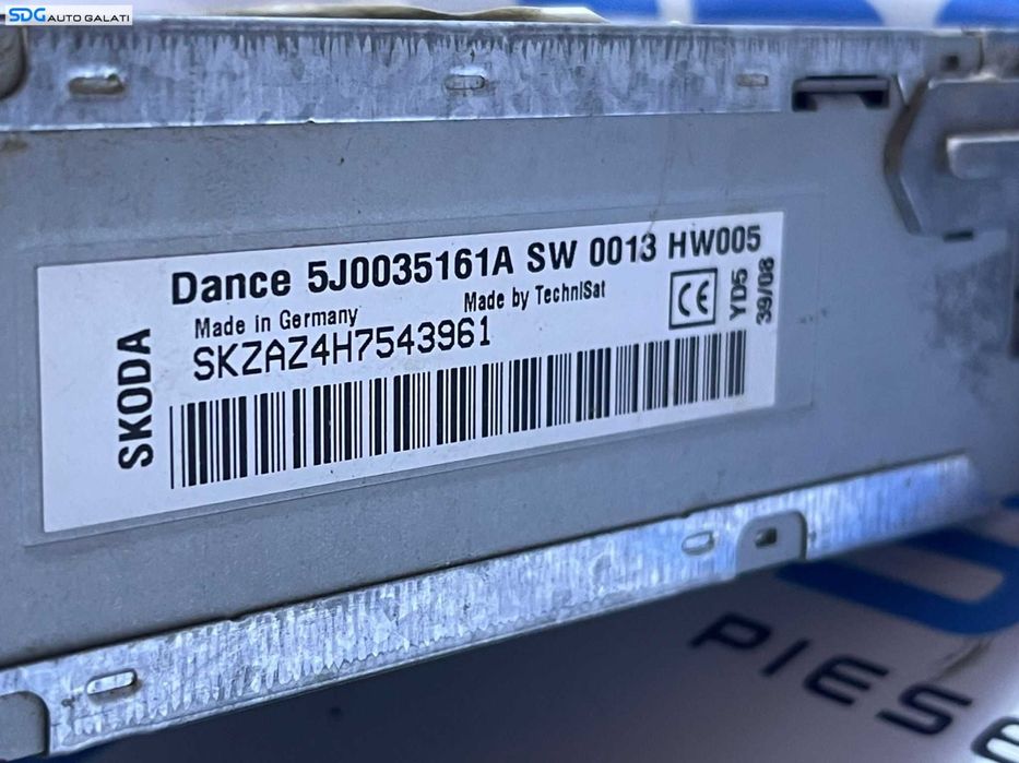 Unitate Radio CD Player DANCE Skoda Roomster 2006 - 2015 Cod 5J0035161A [L5581]