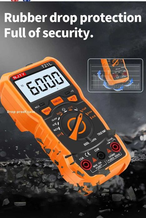 NJTY T21L - Multimetru Digital Profesional LCR, True RMS, NCV, autoscalare - NOU / SIGILAT