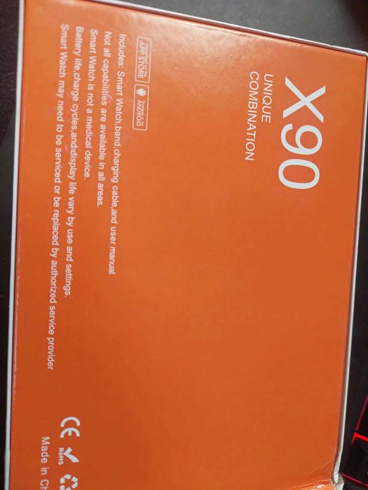 Комплект X90 Ultra, 4 in 1, Смарт Часовник, Безжични слушалки, Силиконов протектор, Силиконова каишка, черен