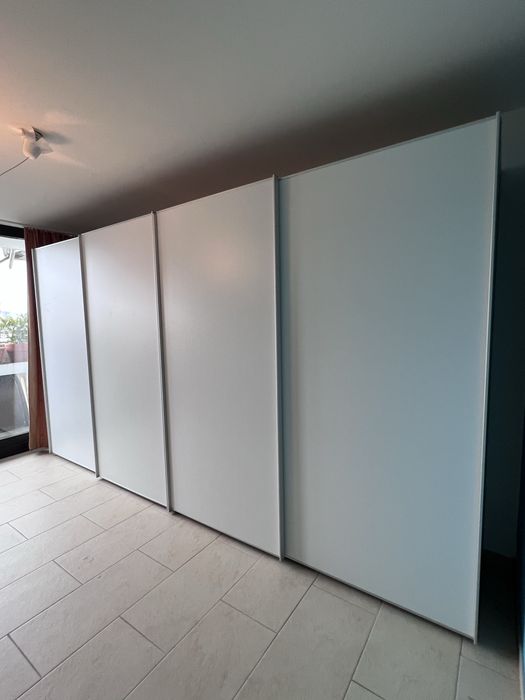 Dressing/Dulap 400/222/65 cm 4 usi culisante alb mat