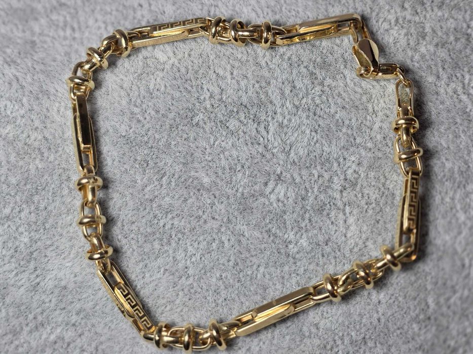 Brățară din Aur Galben 14K cu Design Grecesc Elegant