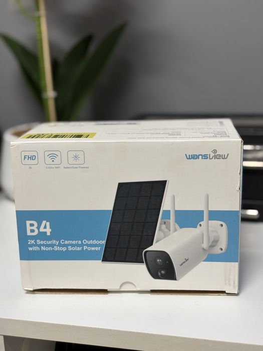 Cameră de supraveghere wireless WiFi wansview 2K cu Panou solar