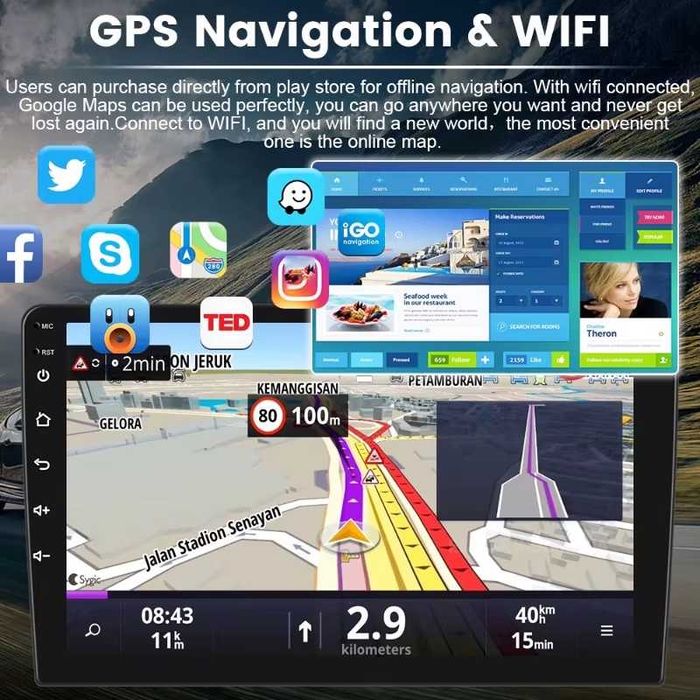 Navigatie Android 4GB RAM+ 64GB Dacia Renault Logan 2 Sandero 2 Car GPS