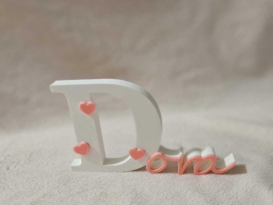 3D Декоративен Надпис с Име – Стояща Табелка за Детска Стая