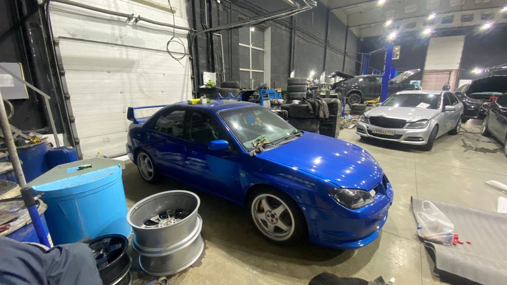 Передний бампер subaru impreza лиса