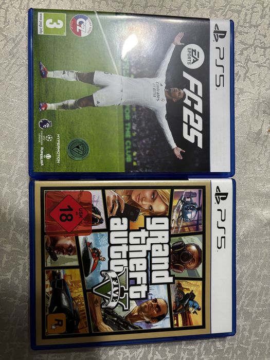 PlayStation 5 Slim,1T stocare,perfect functional,varianta cu disc+digital edition,+2 discuri(Gta 5,FC25)