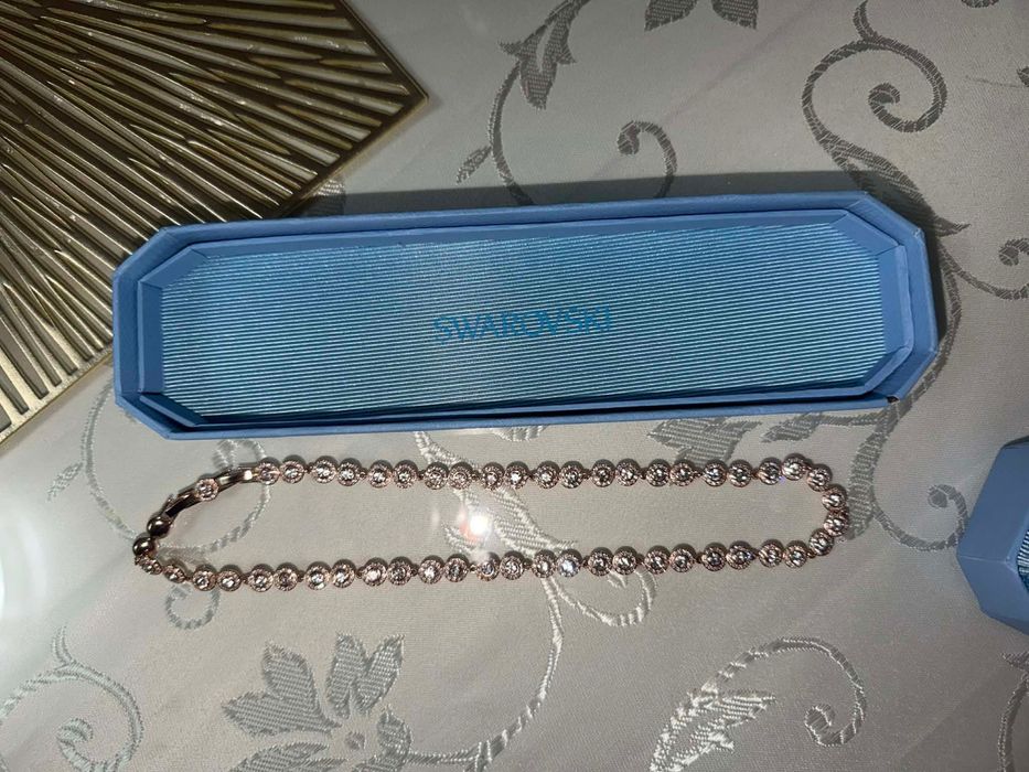 Set swarovski rose gold, nou, nepurtat, cu cutiii