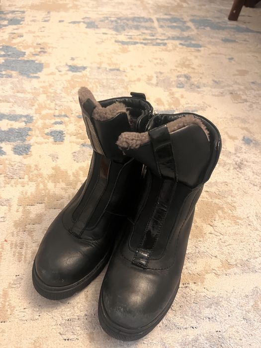 Натуральный кожа қыздардың ботинкасы