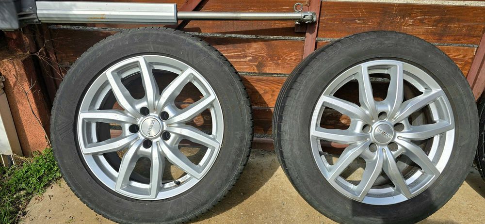 Set 4 jante Denzent 17" + anvelope de vara in stare buna 225/55/R17