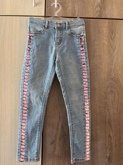 Детски дънки за момиче с пайети