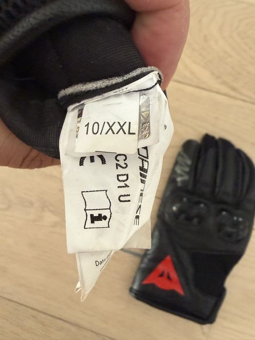 Mănuși moto vară piele/mesh Dainese Mig C2 – Mărimea 10 / XXL (Noi)