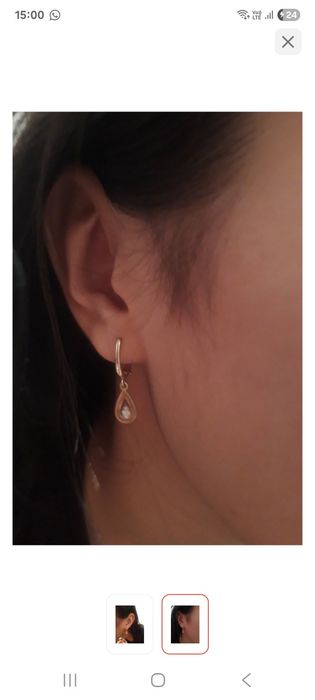 Продам золотые серьги