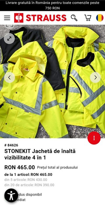 STONEKIT Jachetă nouă de înaltă vizibilitate 4 în 1 Engelbert Strauss