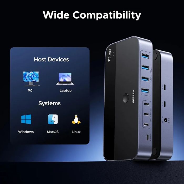 2-In 7-Out USB A switch: UGREEN USB Switcher allows 2 computers to share up to 7 USB devices (4×USB-A + 3×USB-C)