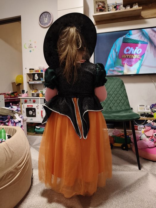 Rochie lunga fetițe 4-5 ani vrăjitoare