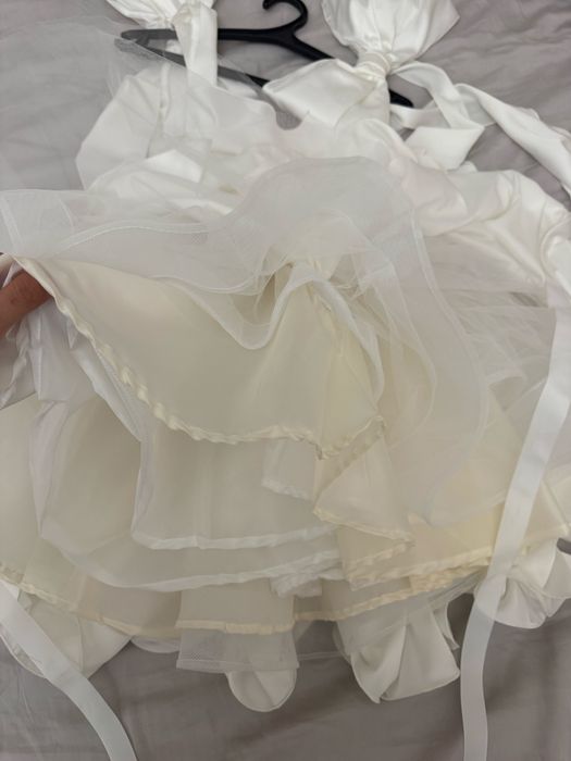 Выпускное платье, белое, шелковое