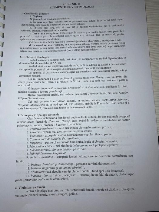 Caiet de curs Criminologie