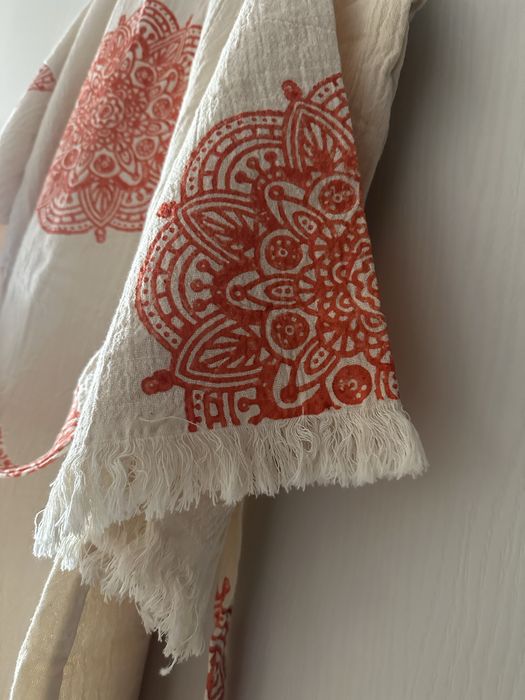 Caftan / kimono handmade, din bumbac 100%, vopsit natural