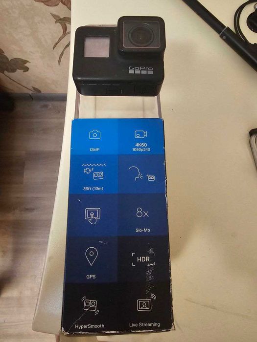 GoPro 7 hero black, экшен камера + аквабокс + сумка