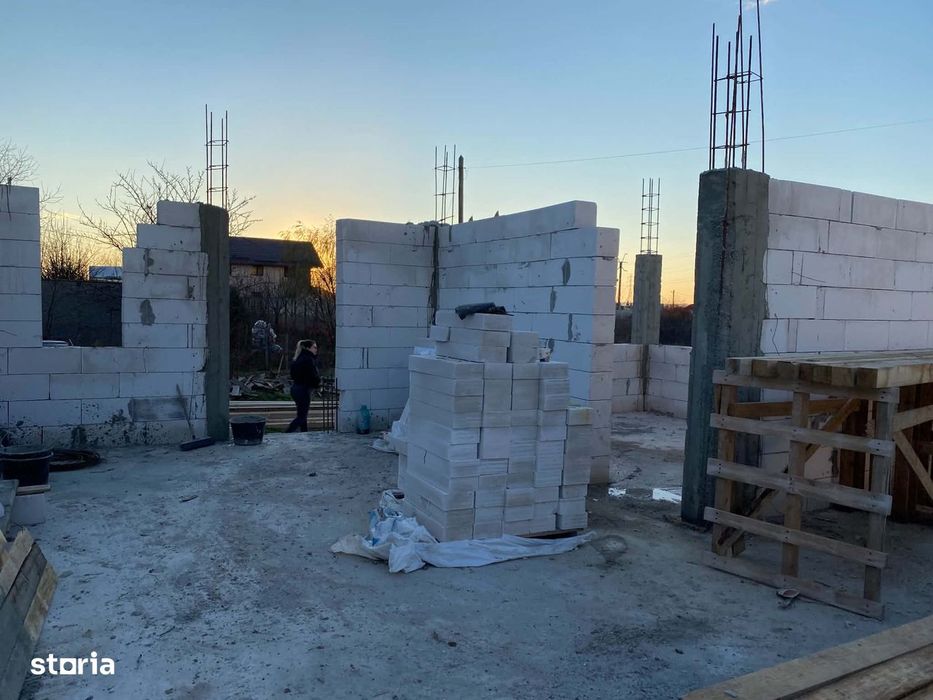 Teren de vanzare cu constructie partiala