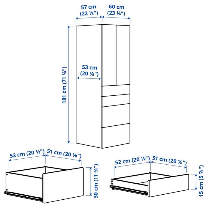 Dulap alb 60x57x181 cm