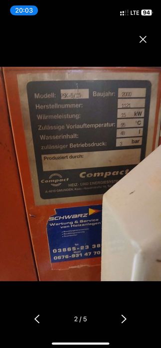 Centrala/cazan lemne, ulei