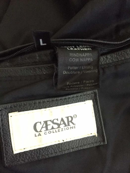 Мъжко черно яке от естествена телешка кожа