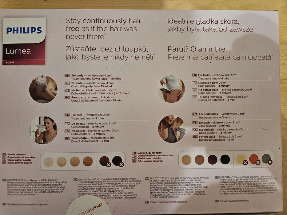 Epilator IPL Philips Lumea SC1998/00 NOU