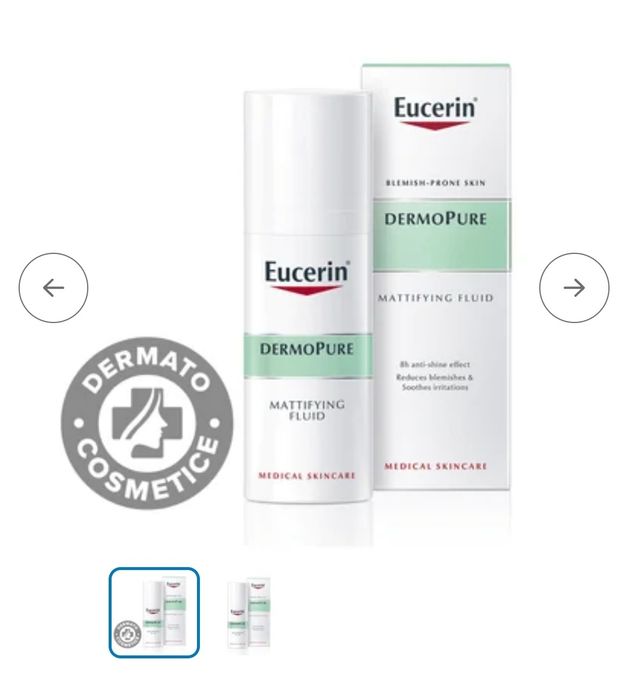 Fluid matifiant  Eucerin DermoPure