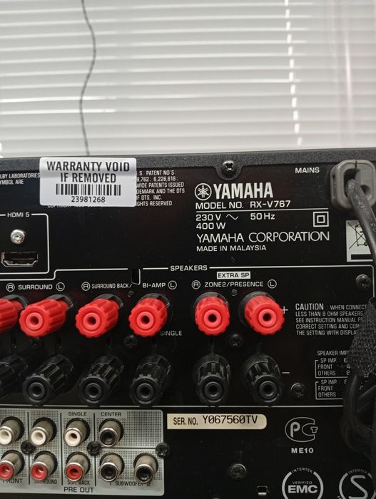 7.2 канален ресивър YAMAHA RX-V 767