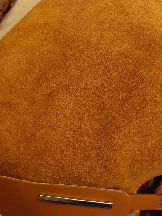 geanta mare piele si piele intoarsa Francesca Moretti noua, redusa